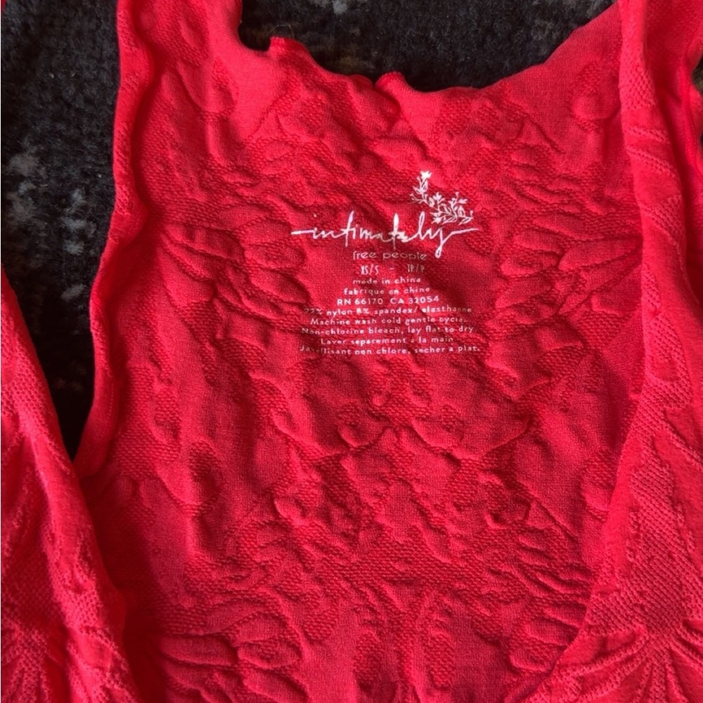 Red Free People Tank Top - Picture 3 of 4